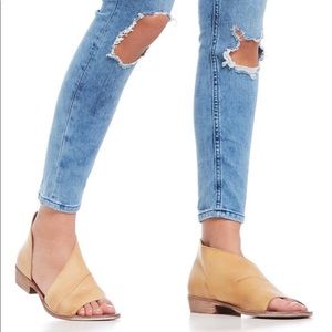 Free People Mont Blanc Leather Distressed Sandals